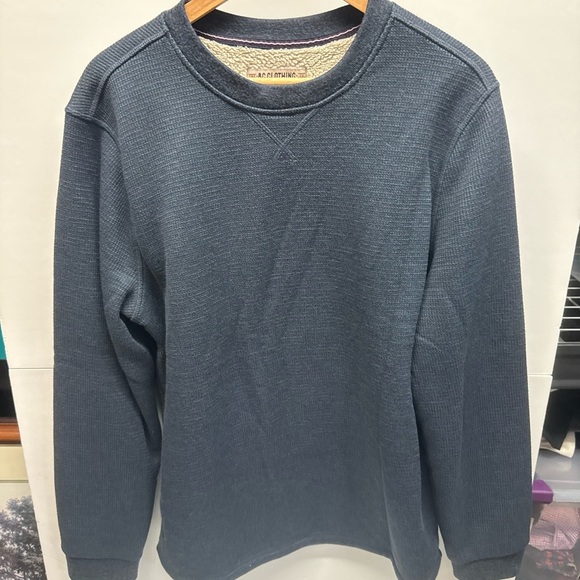 Bc Clothing Other - Men's Waffle-Knit Crewneck Sweater - Blue